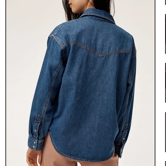 Wilfred Free Denim Button Down Shacket - Picture 5 of 11